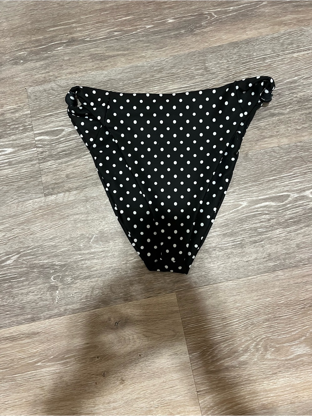 Skatie x Salty Blonde Black & White Polka Dot Swim Salty Bottoms